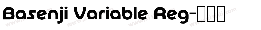 Basenji Variable Reg字体转换
